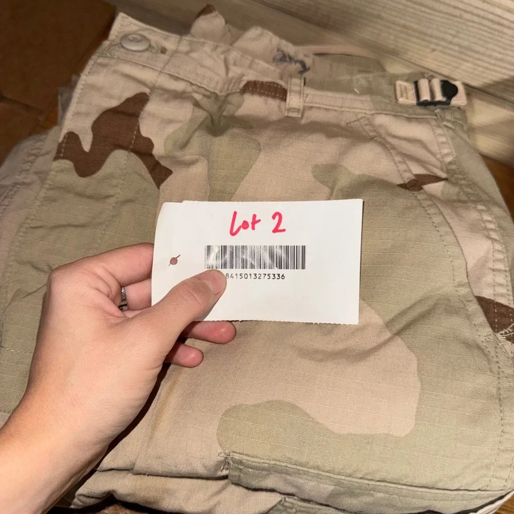 2X USGI 3 Color Desert Camo Combat Pants Medium Long Ripstop 8415-01-327-5336